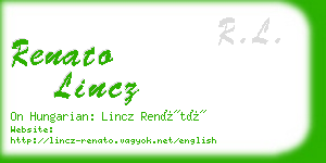 renato lincz business card